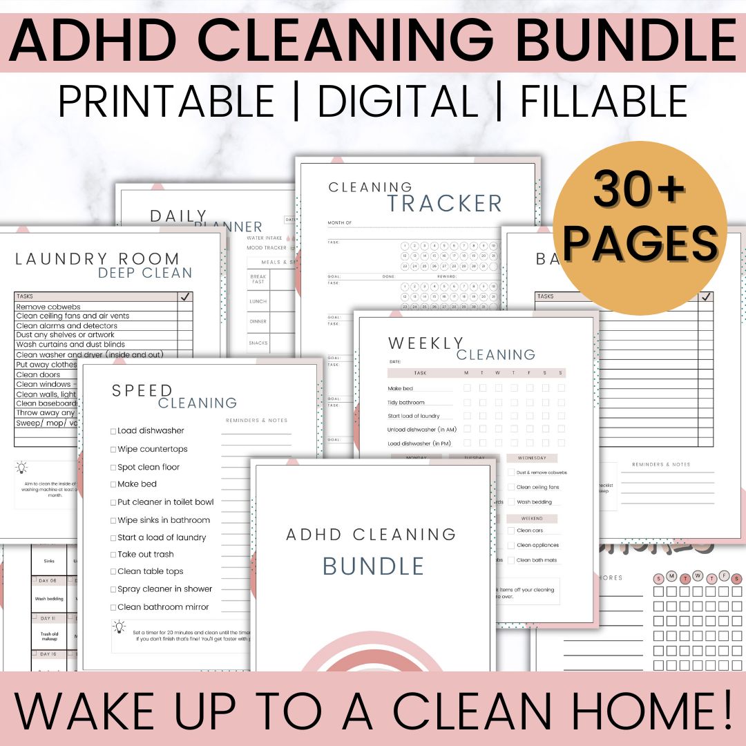house cleaning checklists for adhd