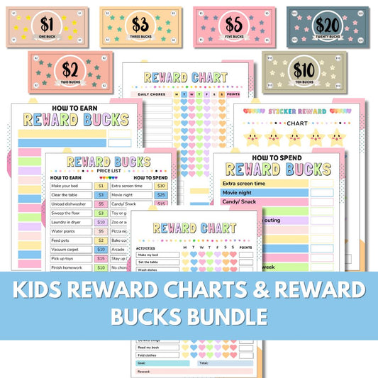 Reward Charts Bundle (With Printable Chore Money)
