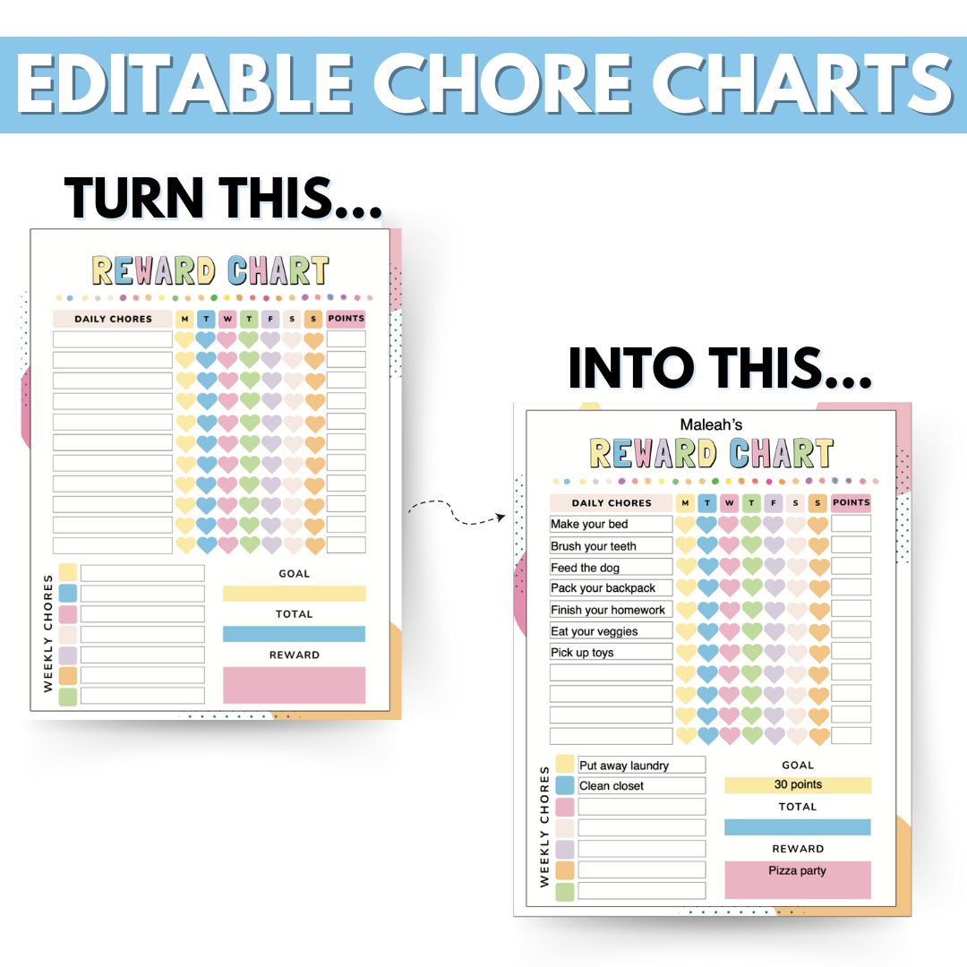 Reward Charts Bundle (With Printable Chore Money)