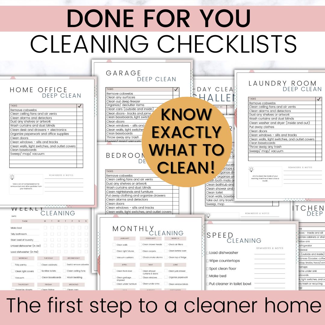adhd house cleaning checklists