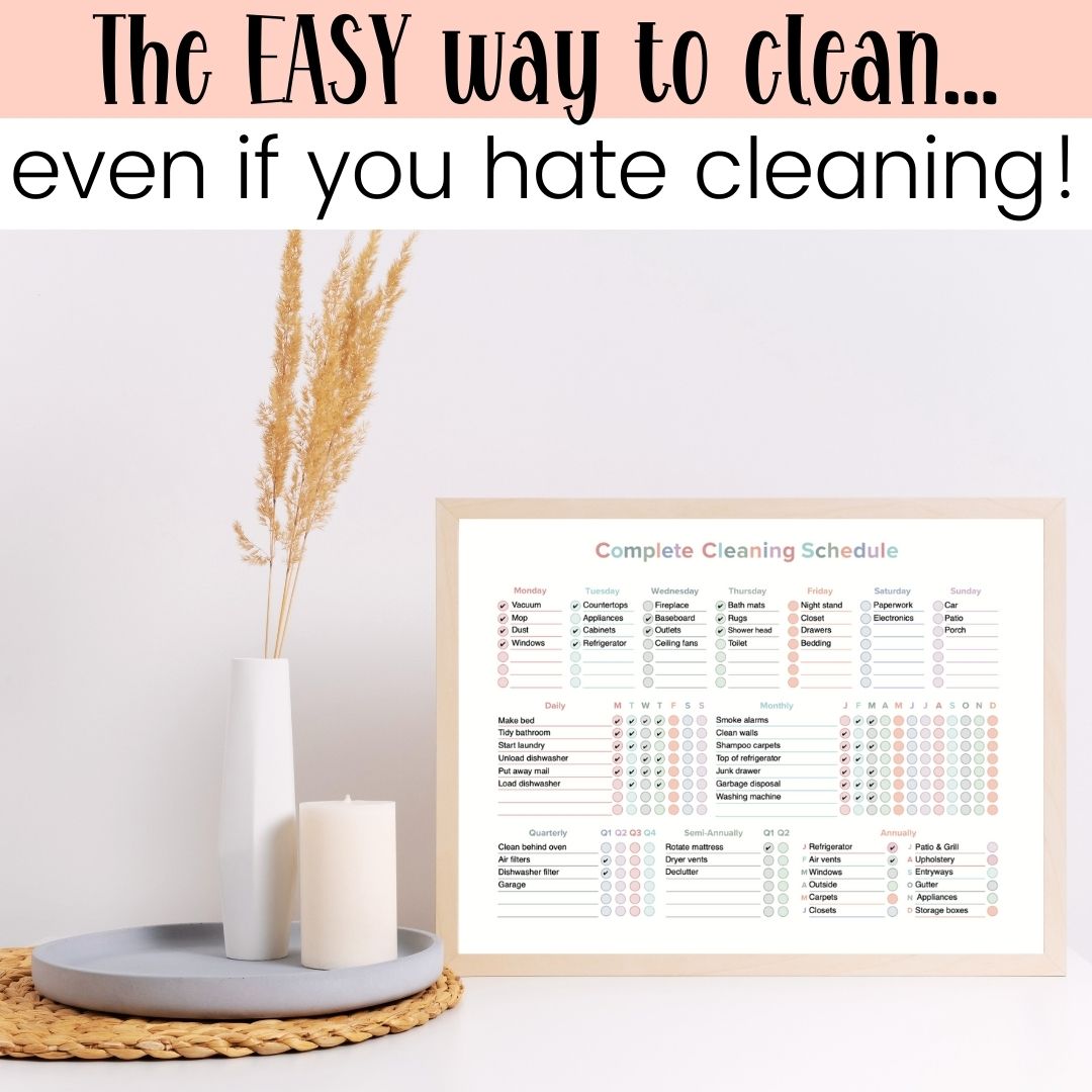 printable cleaning schedule for working moms