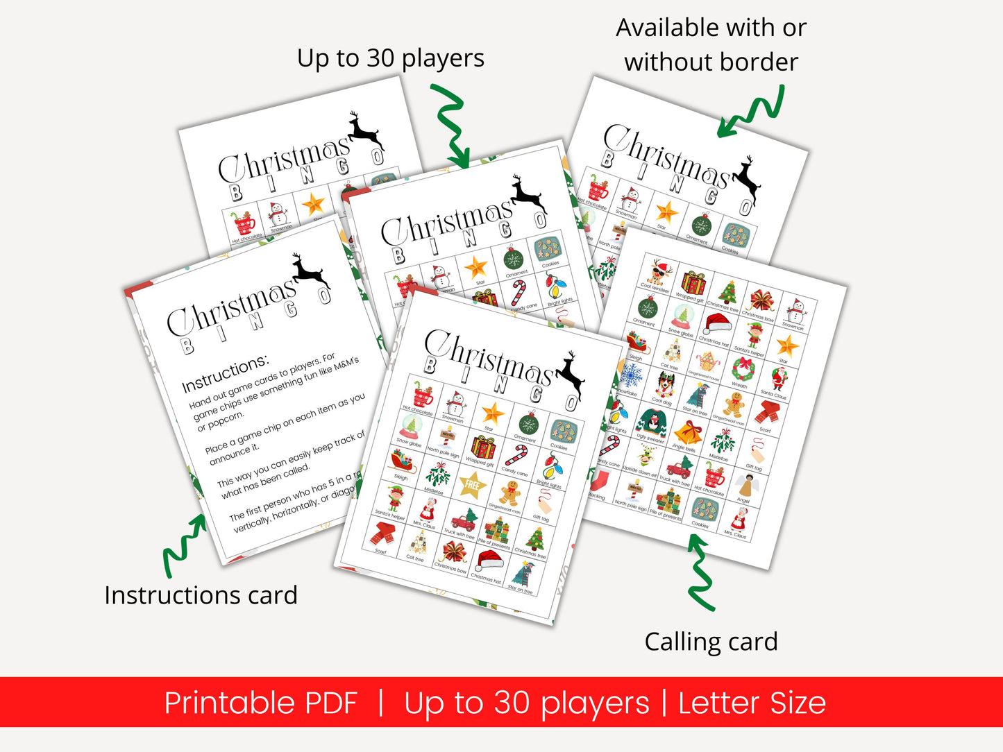 Christmas bingo printable pdf