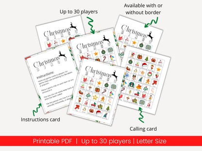 Christmas bingo printable pdf