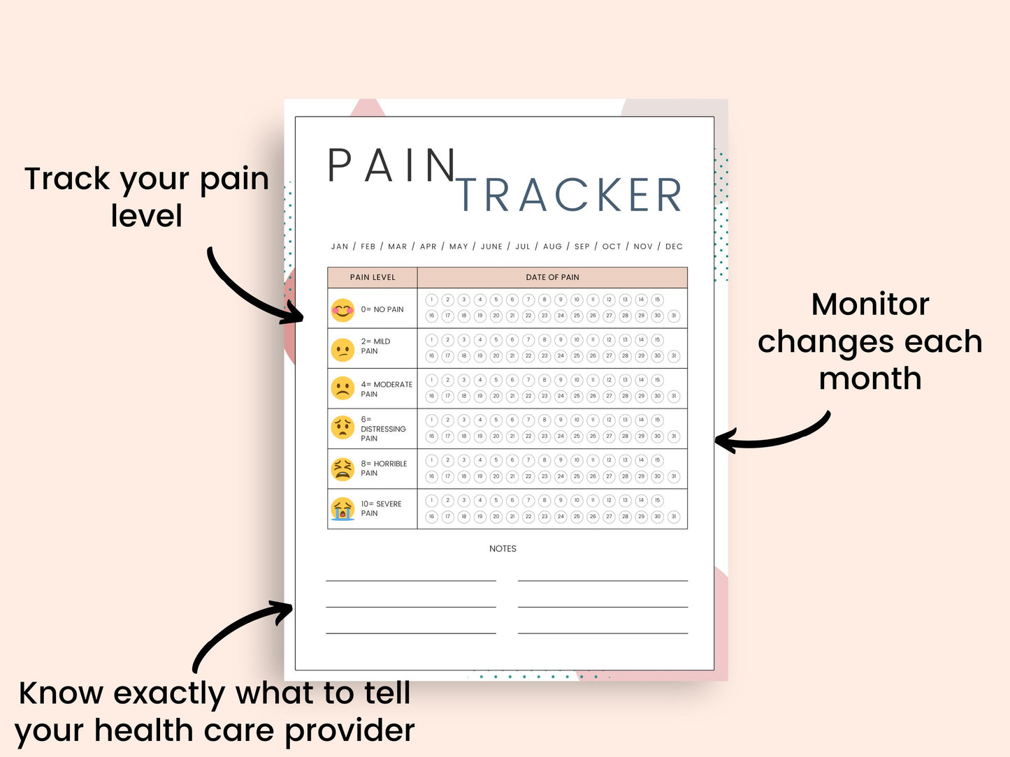 printable pain tracker