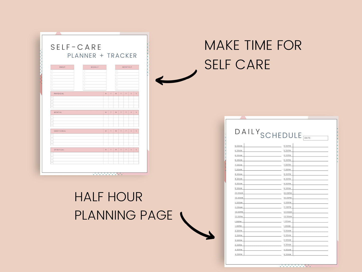 self care planner template